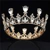 Fashion Crystal Wedding Crown Vintage Royal Queen Tiaras and Crowns Pageant Prom Hair Jewelry Bridal Diadem Head Ornament