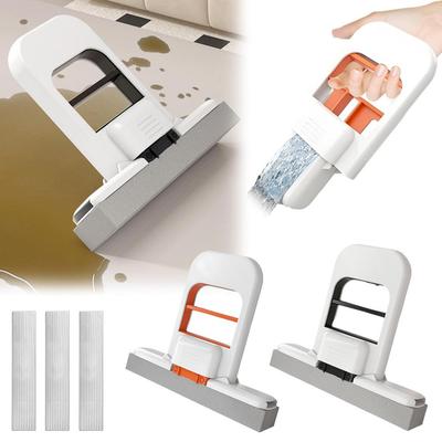 1pcs Desktop Cleaning Mop No Rinse Handheld For Glass Table Home Kitchen Absorbent Microfiber Pad Easy Store Portable Clean Tool