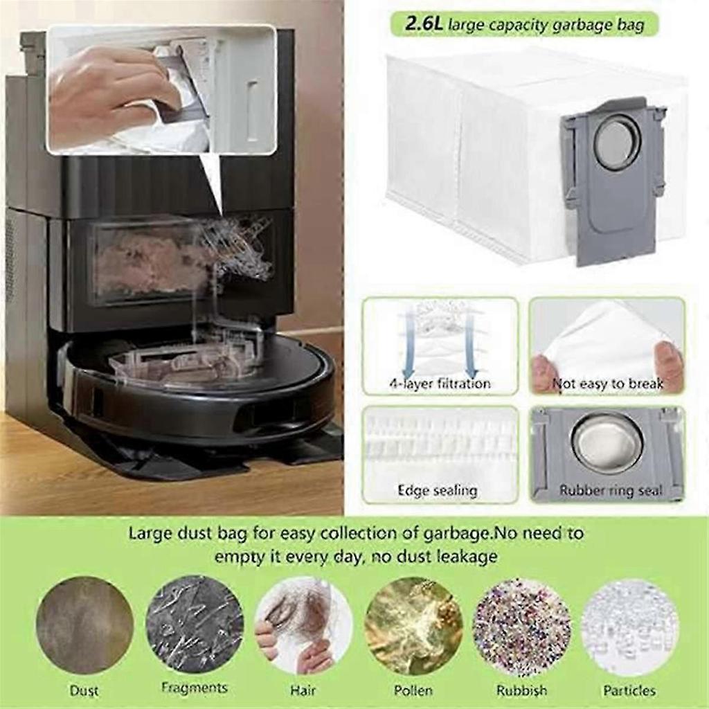 23pcs Accessories Kit for Qrevo S Qrevo Pro Qrevo Max V Robot Vacuum Cleaner Includes Dust Bag Side Brush and HEPA Filter