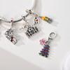 925 Silver Travel Charm Pendant New York Rome Vienna Landmark Building Bracelet Diy Fashion Jewelry Gift
