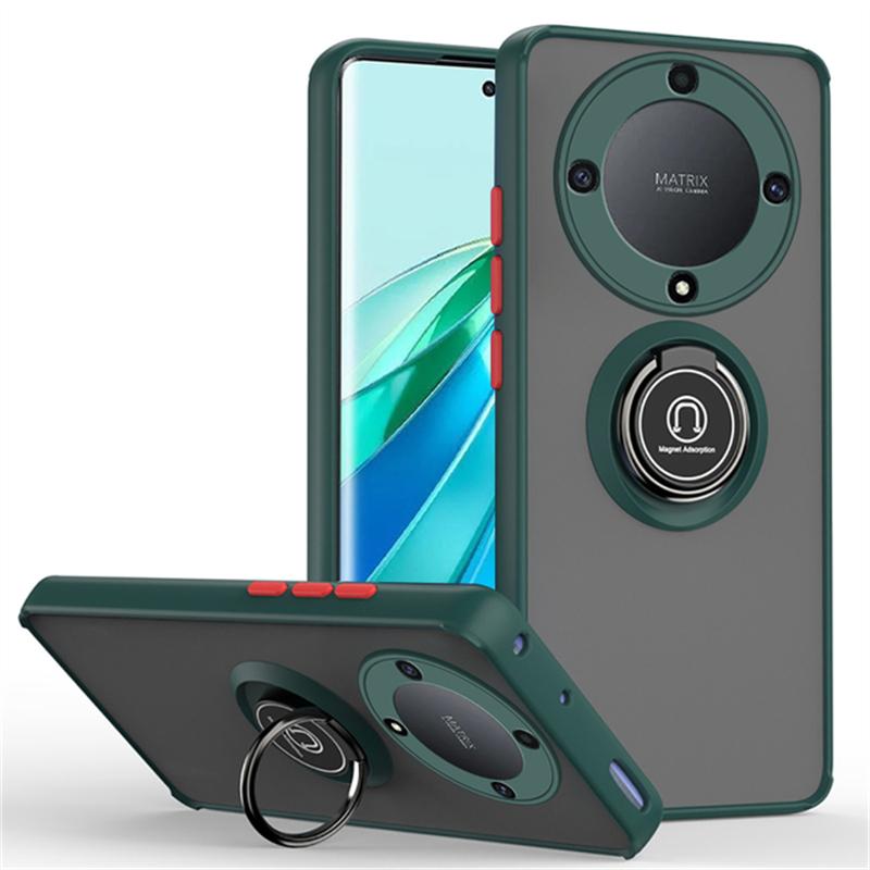 Custodia Magnetica Antiurto Opaca Per Huawei Honor Magic 5 Lite X8 X7 X9 X7A X9A X8A 70 60 50 SE Supporto Ad Anello Metallico Cover Posteriore