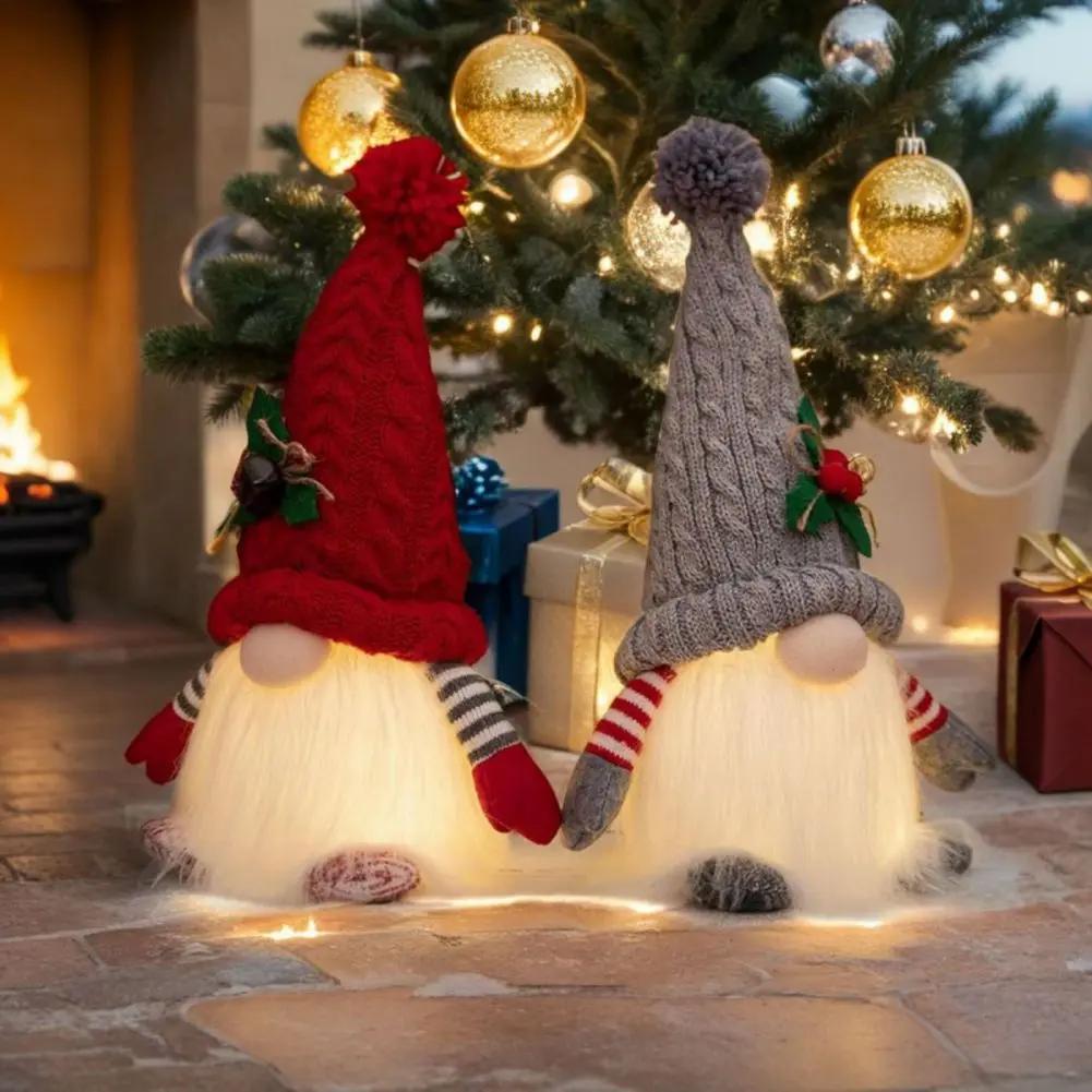 Weihnachtsdekorationen LED Wichtel Gesichtslos Puppe Nachtlicht für Zuhause Feiertag 2025 Weihnachtsornament Geschenk Navidad Neujahr 2025