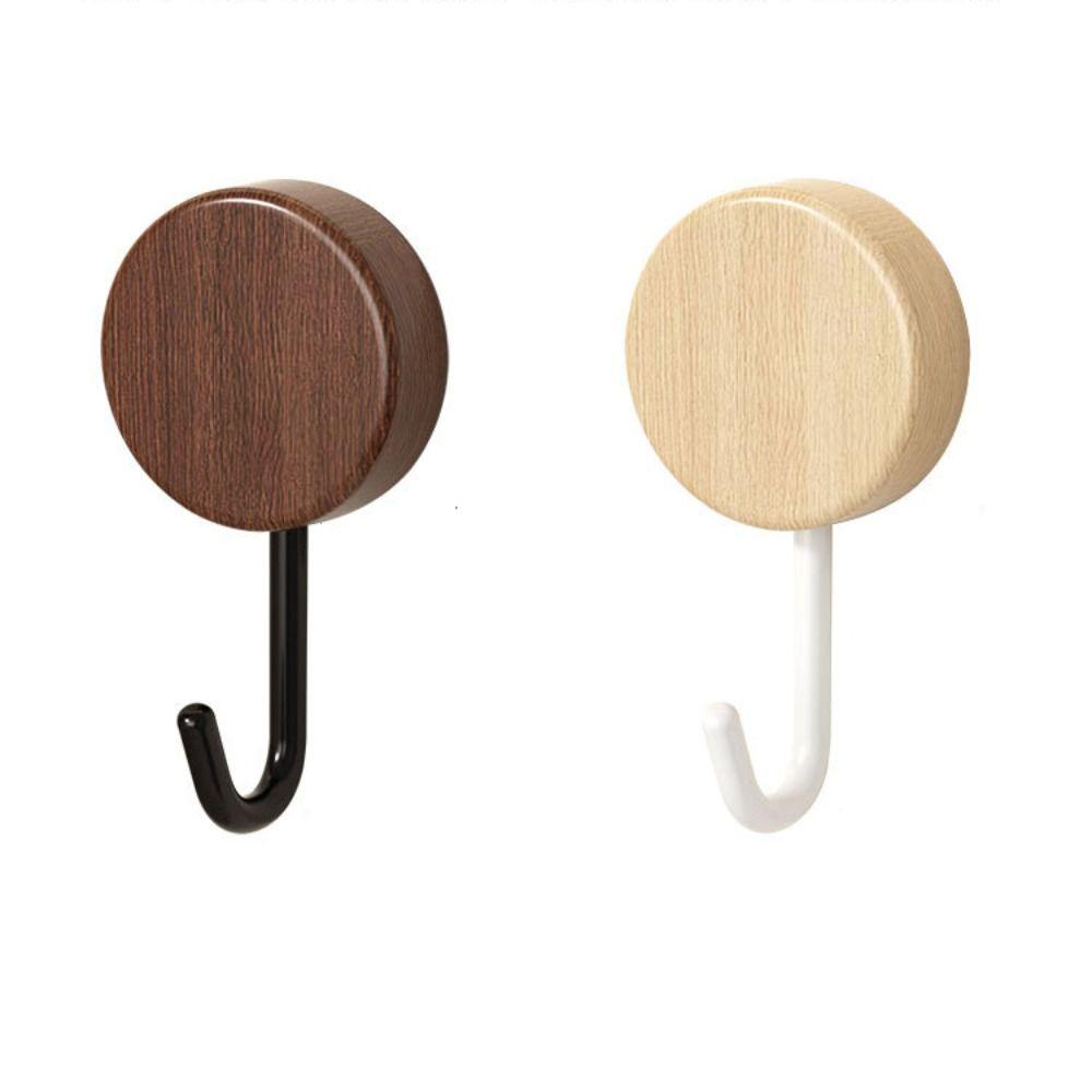 Solid Wood Wall Mount Hook No Drilling Bathroom Hook Space Saving Wood Hook  Door Hanging