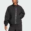 adidas Originals Women's Loose Fit Stand Collar Sports Casual Jacket Black Women IB7374