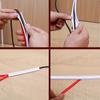1 pezzo 78,74/118,11/196,85 pollici X 0,39 pollici Copricavo Flessibile per Pavimento Canalina in PVC Canalina per Cavi Gestione Cavi Nascondicavi