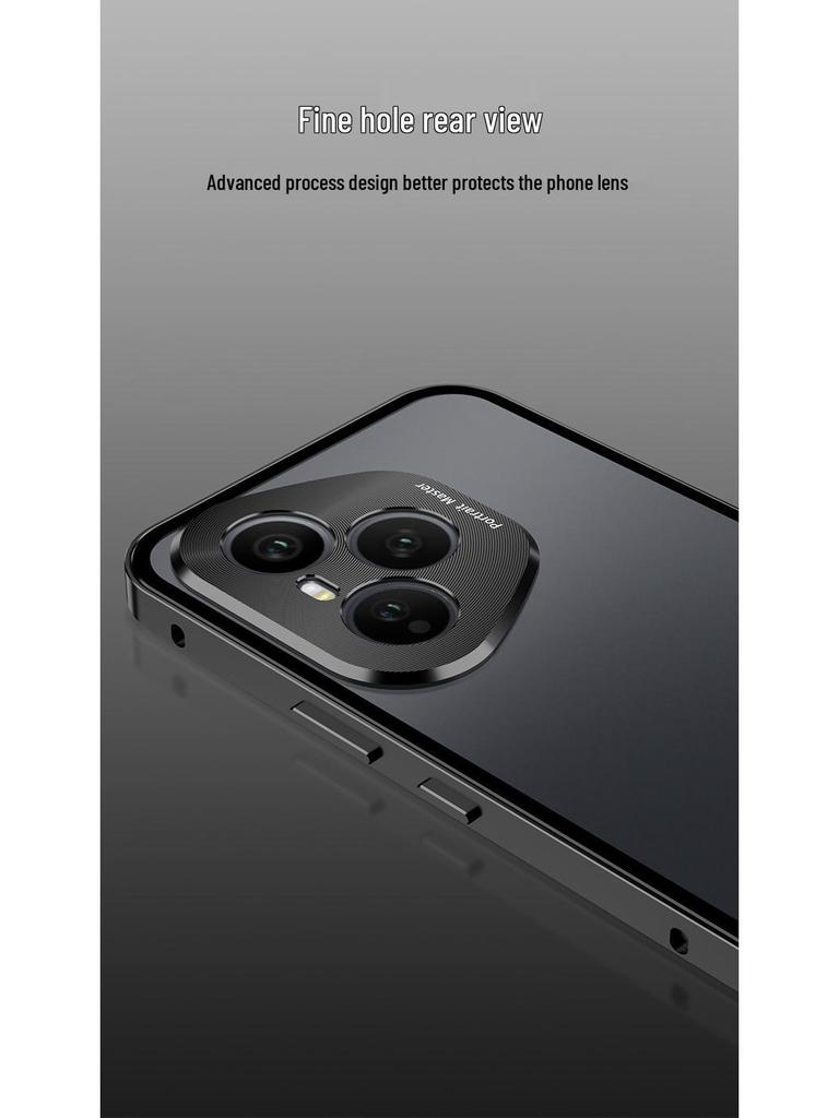 Honor 400/400pro Snap-Button Metal Frame Phone Case with Frosted Back