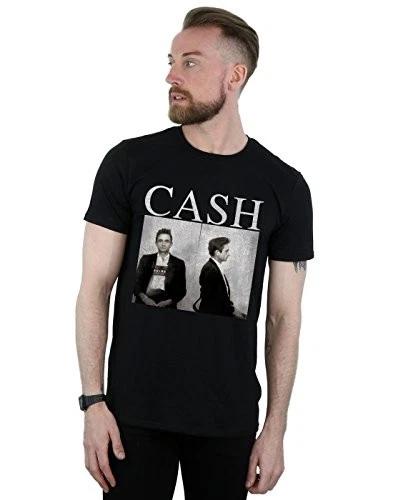 Absolute Cult Johnny Cash Men s Mug Shots T-Shirt Black XX-Large S