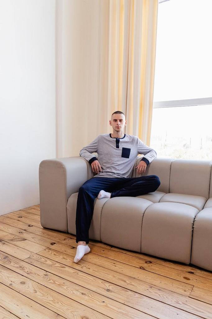 Pijamale de bumbac pentru bărbați – Ușoare, respirabile și cu atingere moale, orice sezon, 8625-001 HC