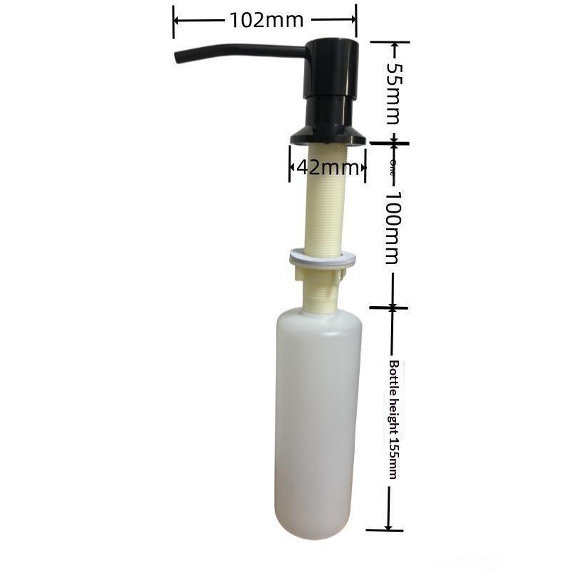 1Pcs Manually Pressing Soap Lotion Dispenser 350Ml Stainless Steel Sink Soap Dispenser Liquid Soap Bottle Kitchen Accessories