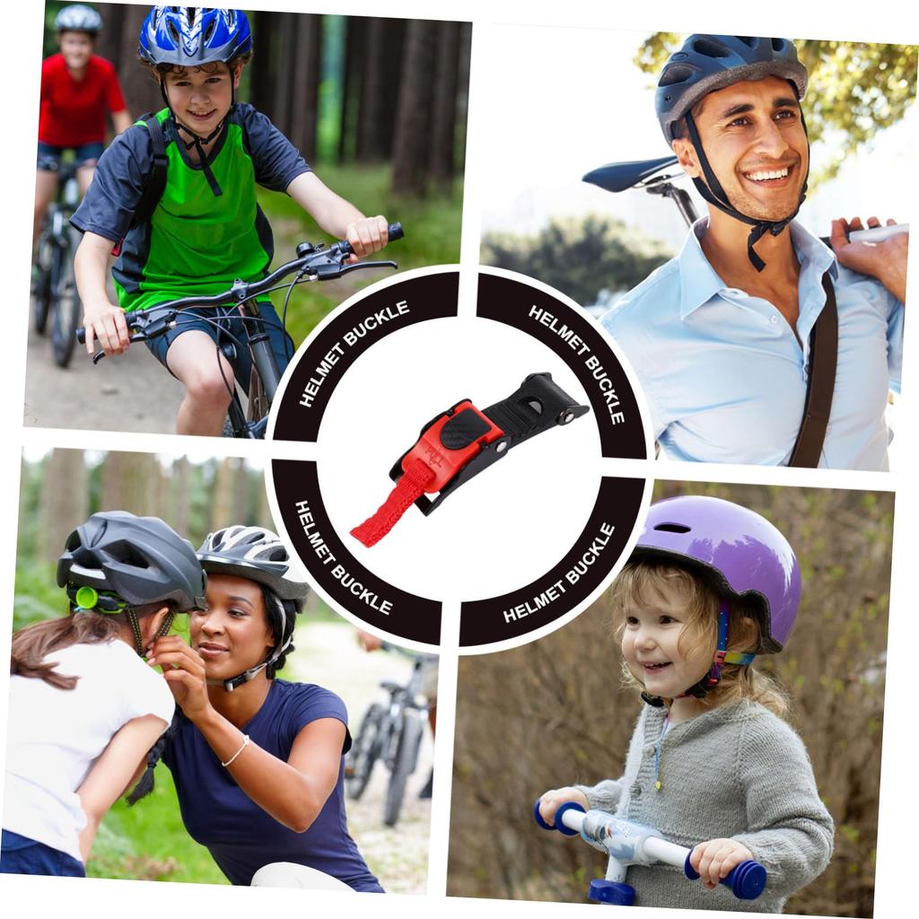 [JEWEDECO] 3 Pieces Helmet Buckle Durable Universal Helmet Buckle Chin