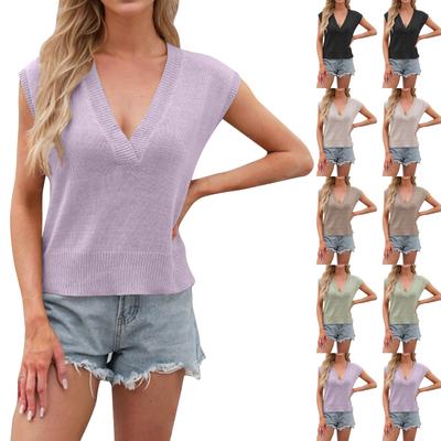 Women's Fashion Casual Daily Versatile Texture Slim Fit Summer Vest Top