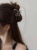 Elegant Silver Imitation Metal Hair Clip Women's Shark Clamp High-End Hair Accessories Stylish Hair Grips for Ladies