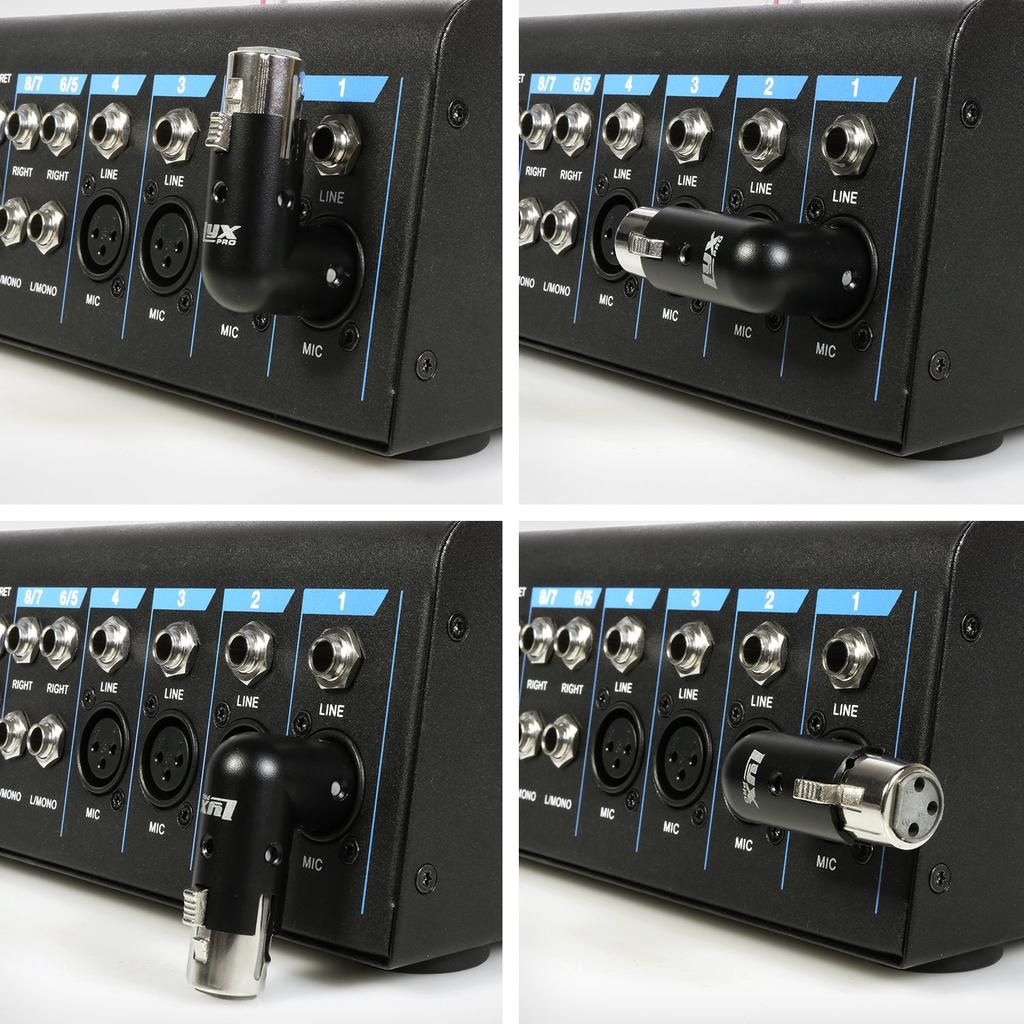 LyxPro Adapter kątowy XLR Męski/Żeński LX-XLR90