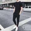 Men's Summer Sportswear Round Neck Sportswear Men's Round Neck Short Sleeve + Pants 2-piece Set