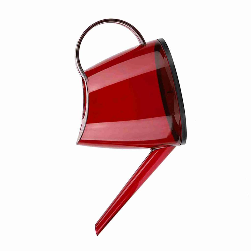 Fashionable Uncovered Garden Flower Sprayer Long Spout Candy Colored Watering Can 1.2L (Red)