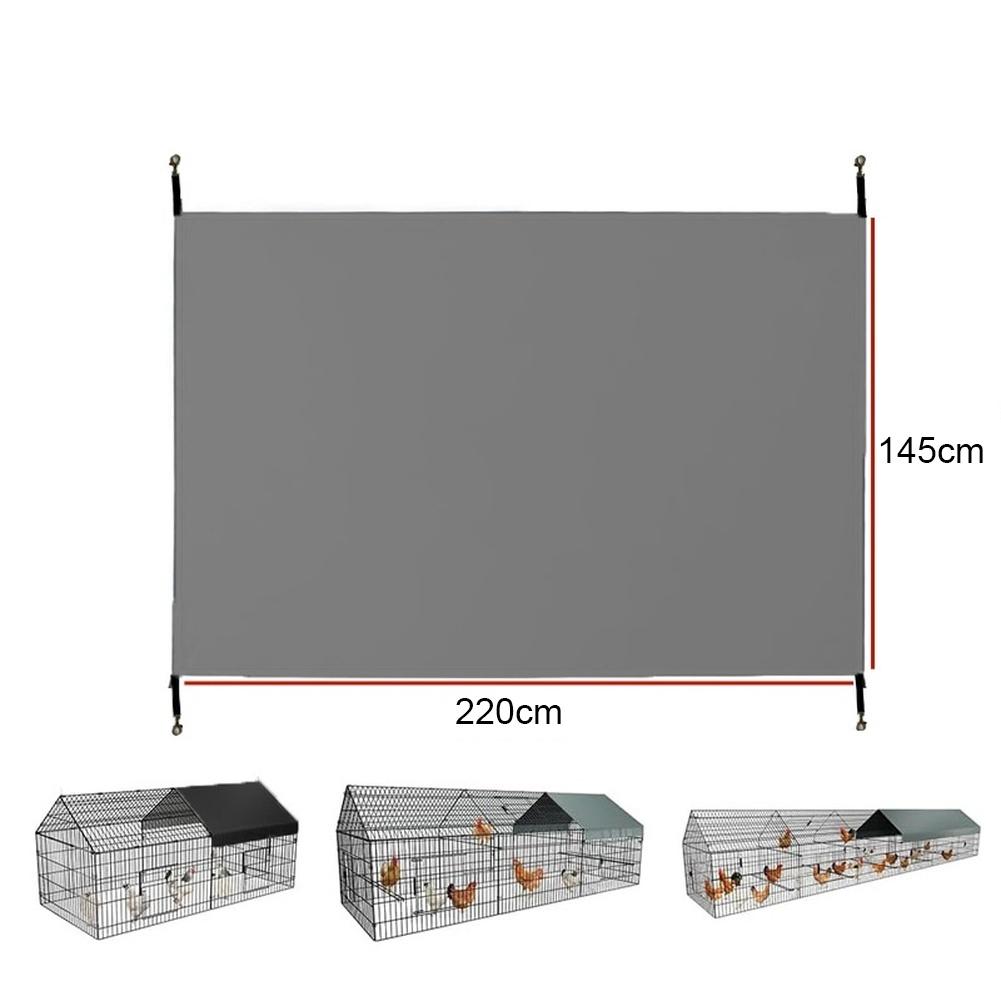 Oxford Fabric Tarp Chicken Cage Cover UV Protection Waterproof PVC Coating Breathable Oxford Fabric Silver-coated Reinforcement