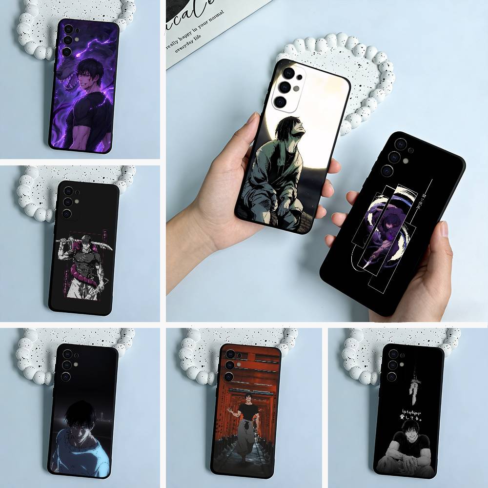 Charismatický padouch-Fushiguro Toji Černý měkký silikonový kryt na telefon pro Samsung S25, S24, S21, S22, S23, S30, Ultra, S20, Lite