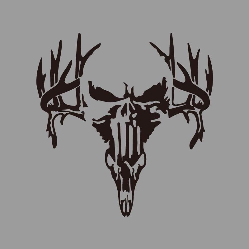 Antler Splicing Skull Decals & Bumper Creative&funny Stickers for Cartoon Fans&lover,high Quality for Car Trucks Motorcycles