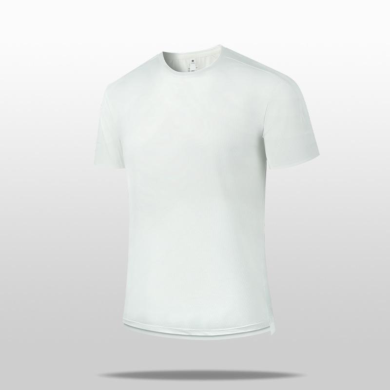 Men s Ice-Feel Cooling Quick-Dry Seamless Loose T-Shirt with Pocket L