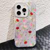 List Red Tulip Mobile Phone Case Suitable for Apple 16 Girly 17 Pro Large Hole Feather Yarn Anti-drop Cover