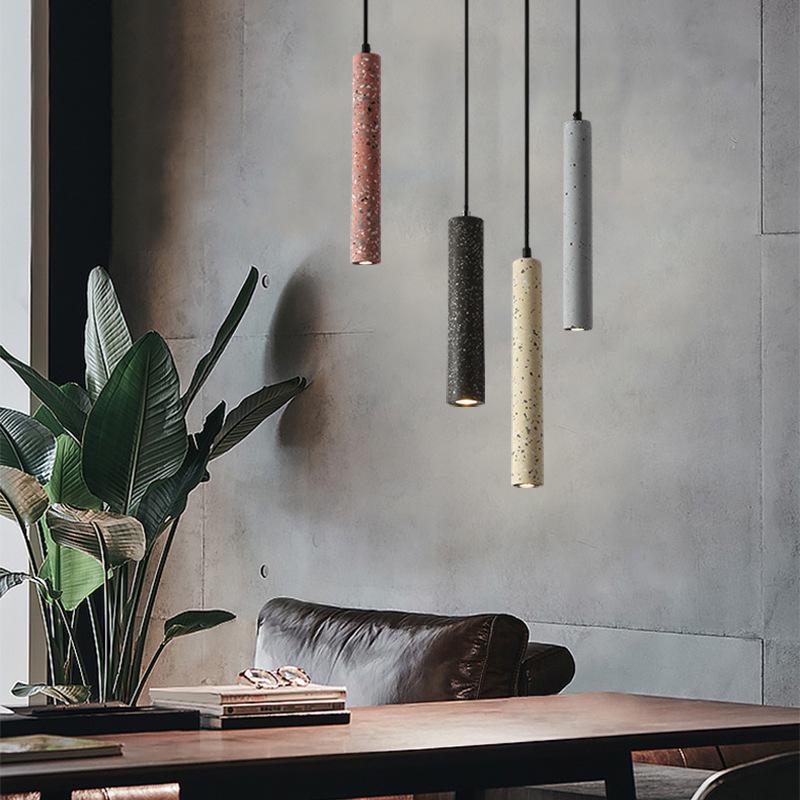 Minimalist Terrazzo Cement Pendant Light for Coffee Shops & Bedrooms
