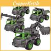 Alloy Construction Vehicle Toy Set For Boys With Inertia Movement And Articulating Parts