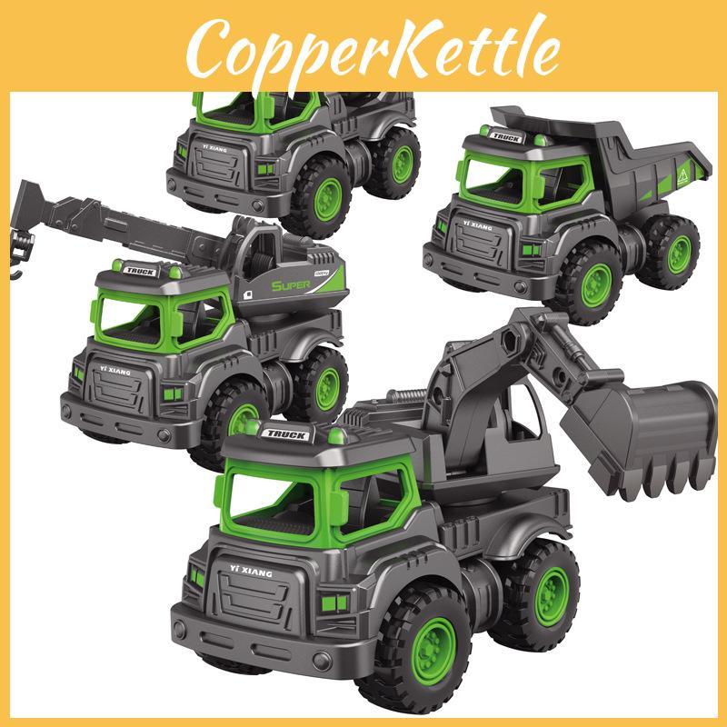 Alloy Construction Vehicle Toy Set For Boys With Inertia Movement And Articulating Parts