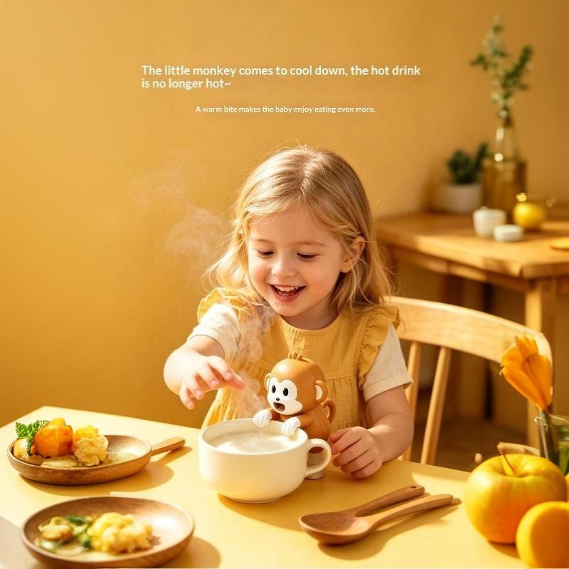 Ventilatore Mini Scimmia Soffiante Con Design A Sospensione Per Tazze, Ciotole E Lavandini Ventilatore Di Raffreddamento Multifunzione Ventilatore Di Raffreddamento Mini Creativo