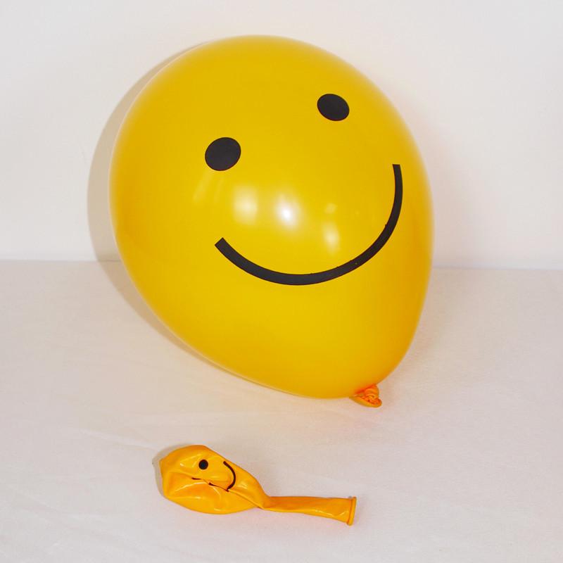 Smiley Face Yellow Balloons for First Birthday Party Photography