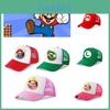 Kreslený klobouk Super Mario Brothers pro děti, prodyšný, s ochranou proti slunci, ideální pro všechna roční období