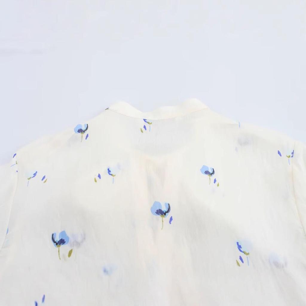 Women's Elegant Bow Print Long Sleeve Shirt - Spring 2025 Fashion