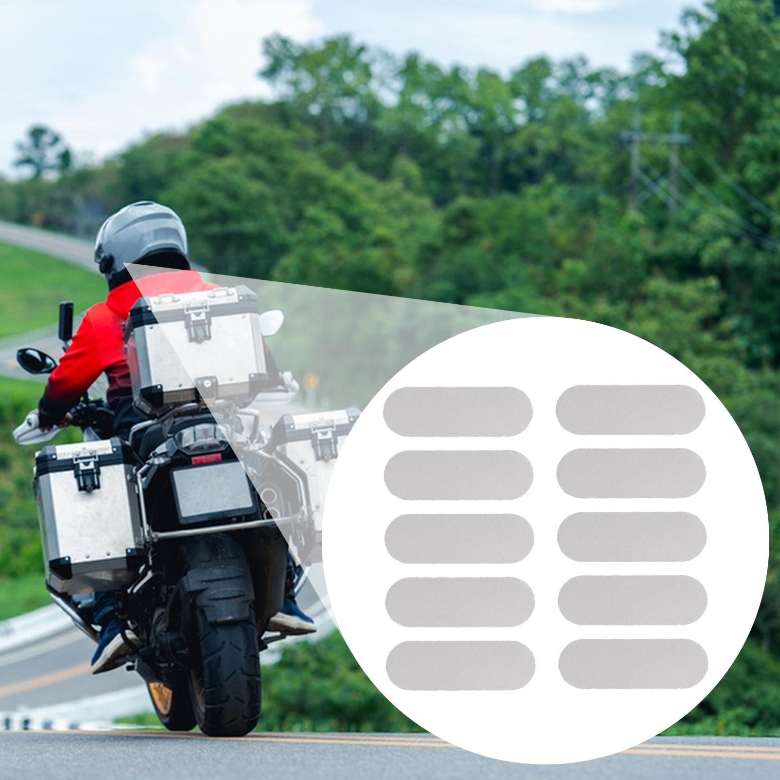 

10x Светоотражающие наклейки Легко установить Аксессуары Многоцелевой декор Светоотражающая лента для бега Велоспорта Обувь Куртки Велосипед серебряный