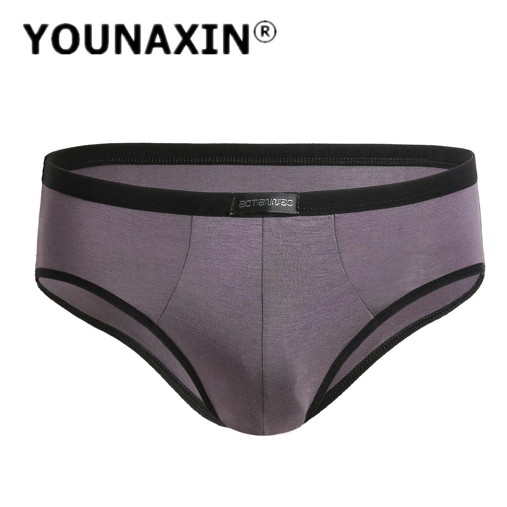 Men's Big Size Briefs Modal Teen Mid-Waist Underwear Sexy Solid Color Underwear Breathable Shorts L XL 2XL 3XL 4XL 5XL