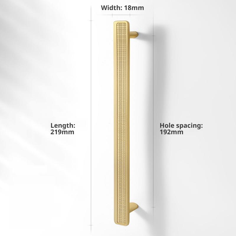 Modern Minimalist Kitchen Cupboard Handles Solid Zinc Alloy Vintage Wardrobe Door Pulls Brushed Brass Finish Furniture Hardware