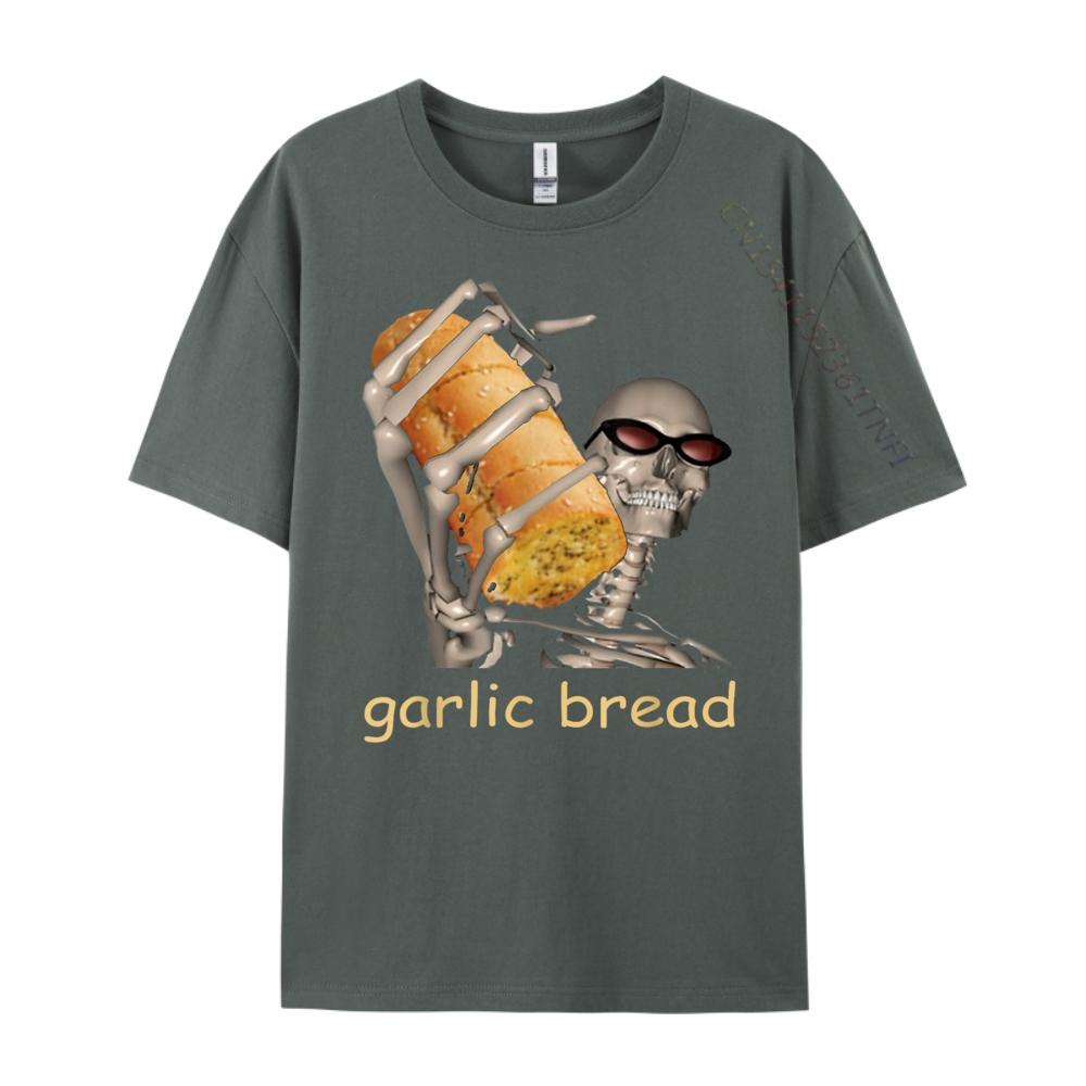 Garlic Bread Cool Skeleton Meme Funny Funny Shirt New Year Geek