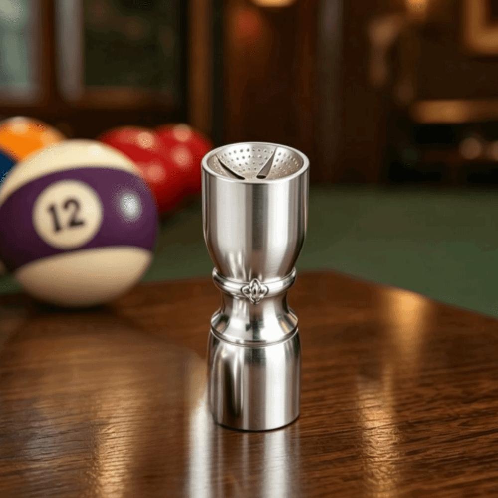 Silver Cue Tip Shaper Textured End Billiard Repair Tool Compact Cue Tip Tool Pool Cue Care