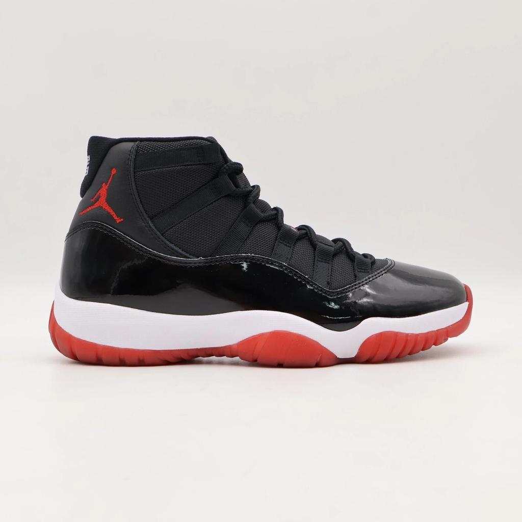378037-061 Nike Air Jordan 11 Retro Playoffs Bred Black White Varsity Red