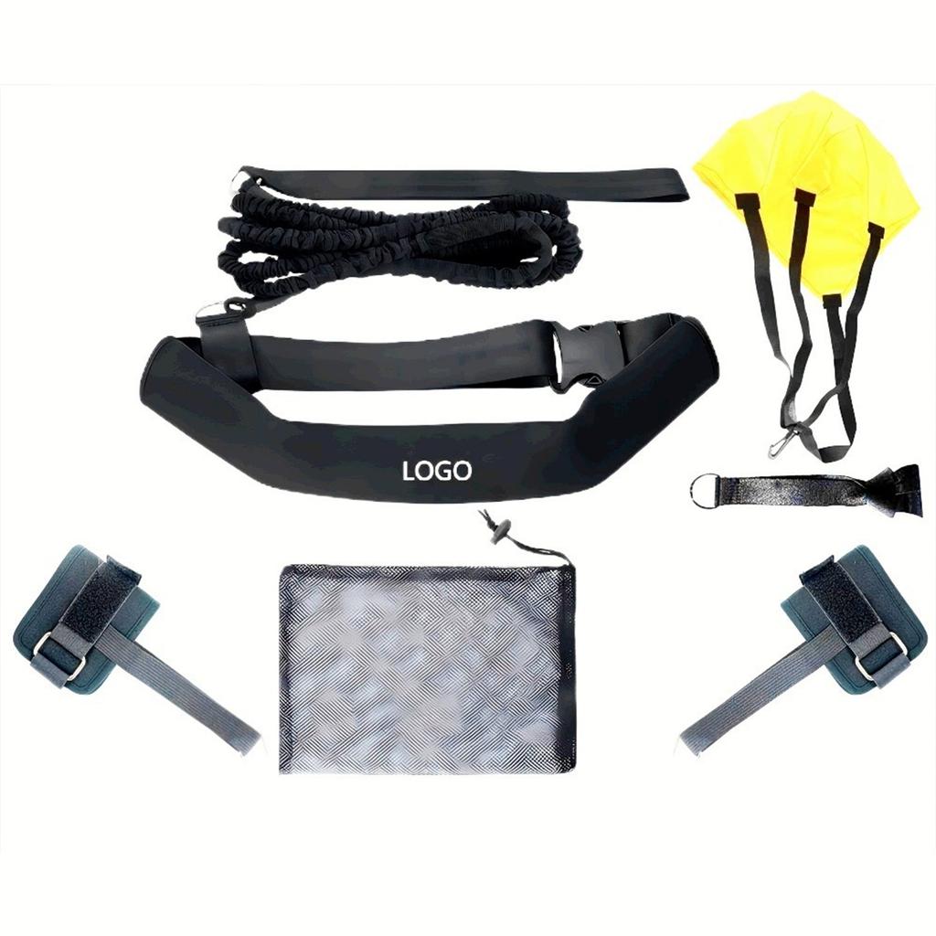 Swimming Trainer Large Set – Resistance Umbrella & Rope, Elastic Foot Buckle Training Set, Swimming Training Auxiliary Equipment