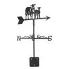 Metal Weather Vane Black Cute Animal Design Sturdy Durable Decorative Wind Direction Indicator for Home Yard Garden