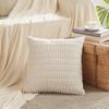 2 pieces/set Soft Corduroy Pillowcase Striped Design Reversible Sided Throw Pillow Velvet Texture Pillow Covers Living Room