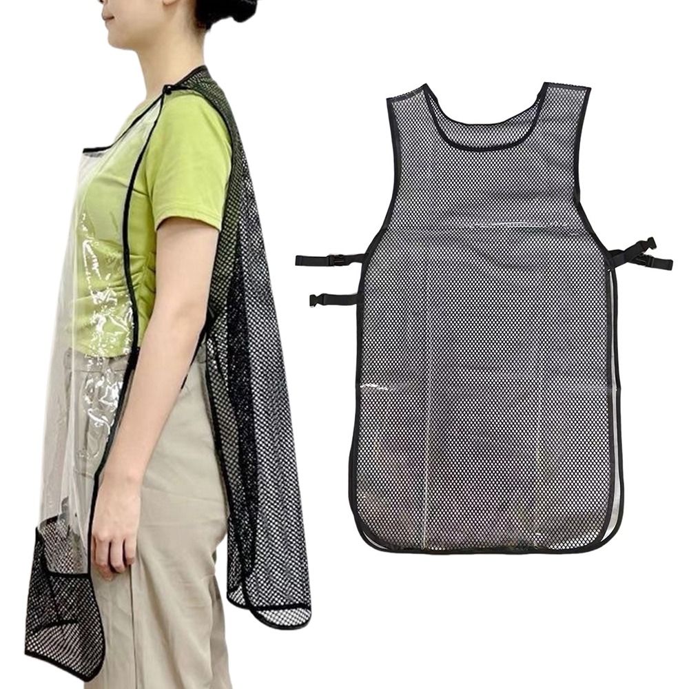 Waterproof Kitchen Apron Transparent Barbershop Apron Easy Clean Work Apron  Hairstyling
