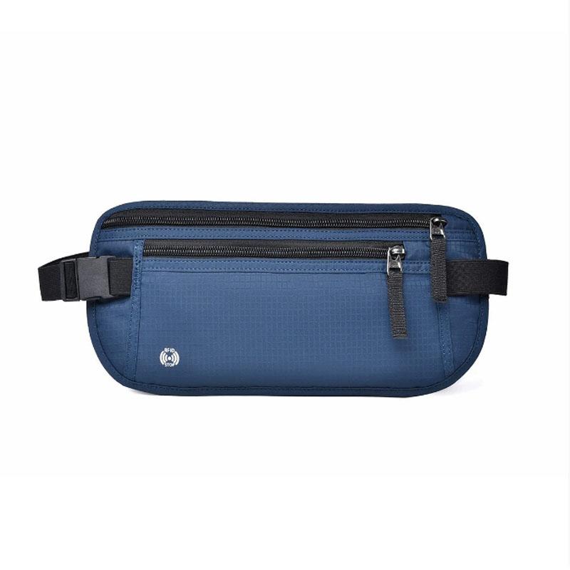 Travel Waist Bag Money Belt Slim Passport Holder RFID Blocking Travel Invisible Pouch Protect Cash Credit Cards Travel Documents