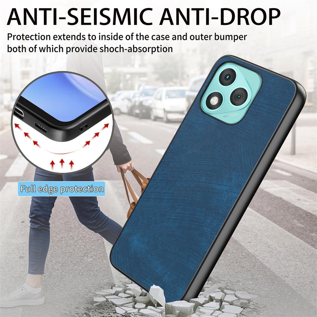 For Honor 400 Lite Case Shockproof Slim Retro Leather Phone Back Cover