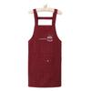 Stripe Design Cotton Apron Sleeveless Cooking Apron Two Front Pockets Women Apron  Coffee House