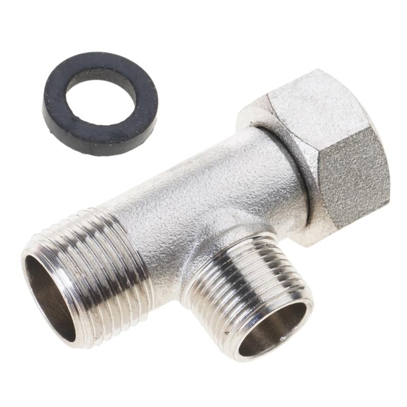 Professional Water Valves Splitters 7/8Inch Sturdy Brass Construction Leak Resistant Designs Bidet Shower Connectors