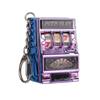 Retro Mini Fruit Machine Keychain Game Winning Best Friend Gift Toy Key Holder Coin Games Console Creative Slot Casino Model
