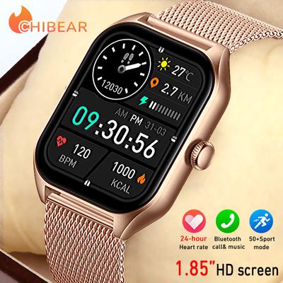 Bluetooth Call Smart Watch Women Men 24 Hour Health Monitoring 1.85 Inch Hd Full Touch Screen Smartwatch Custom Dial