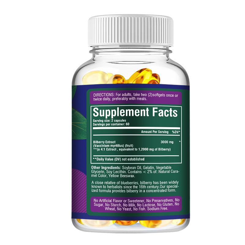 Coolkin - Bilberry Fruit Extract Capsules - Eye Health - Antioxidant Properties