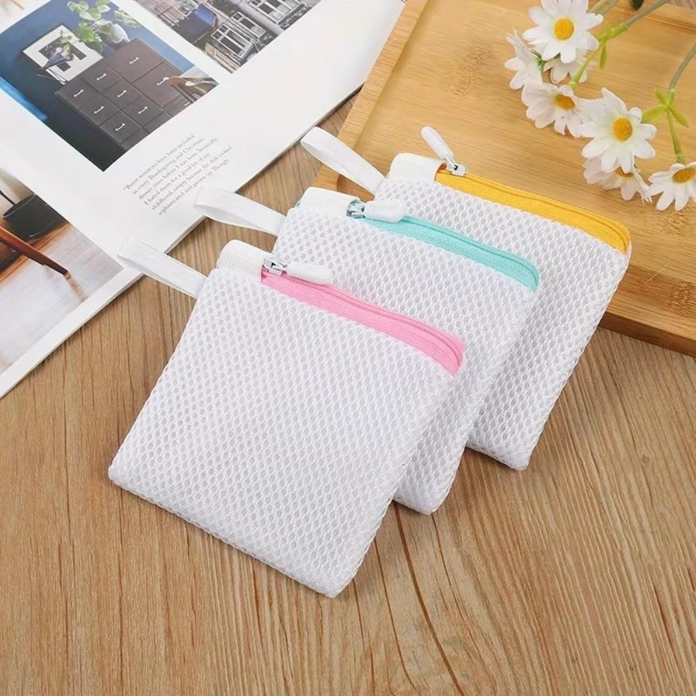 Single-Layer Machine Zipper Bag Mesh Laundry Pods Washing Pouch Small Mesh Laundry Bag Travel