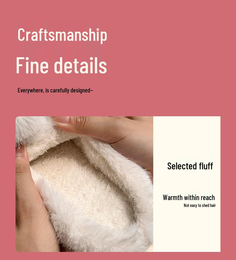 2025 New Furry Cotton Slippers: Non-slip, Warm & Cute for Women and Men - Perfect for Winter & Autumn